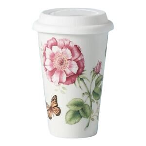 NEW Lenox Butterfly Meadow Thermal Travel Mug w/Silicone Lid (Capacity: 10 oz.)